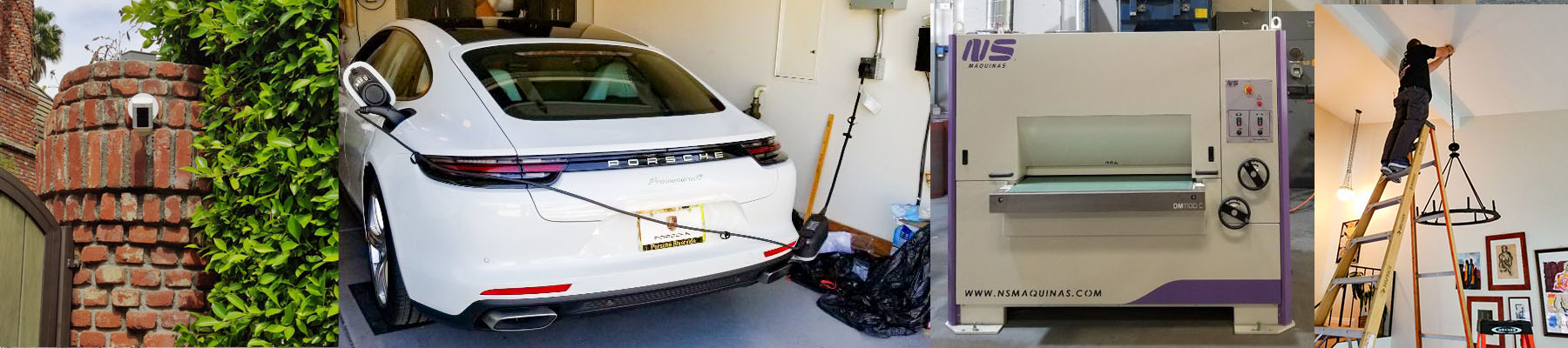 Licensed electrician in Irvine, CA performing electrical panel upgrade and EV charger installation for a tech office and residential community